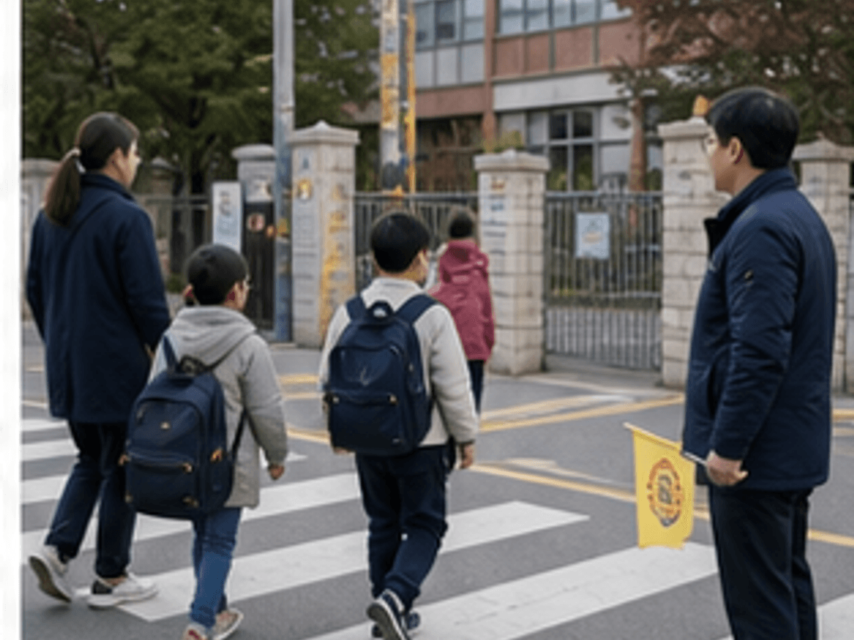 통학로 점검 정치인 활동 샘플 사진